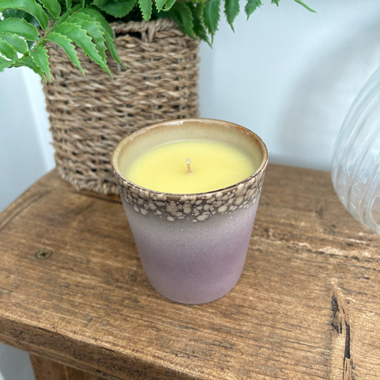 Purple Sunset Ceramic Candle Cup