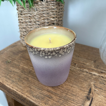 Purple Sunset Ceramic Candle Cup