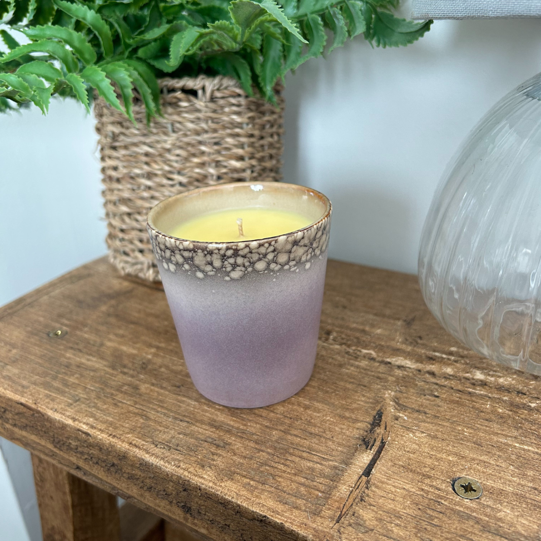 Purple Sunset Ceramic Candle Cup