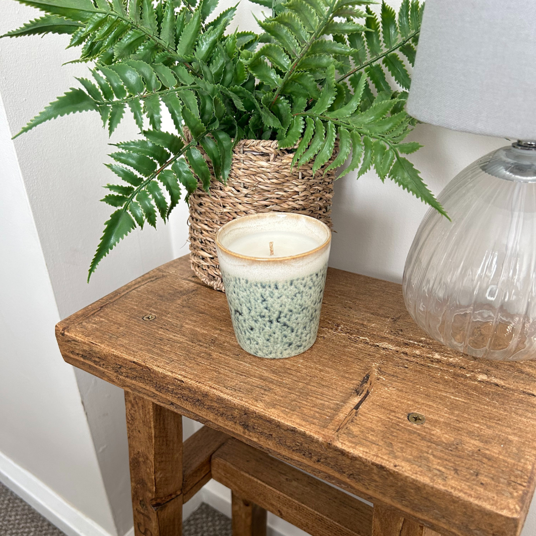 Serenity Stone Ceramic Candle Cup