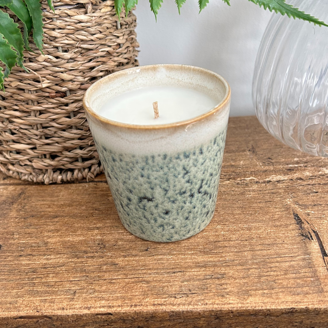 Serenity Stone Ceramic Candle Cup