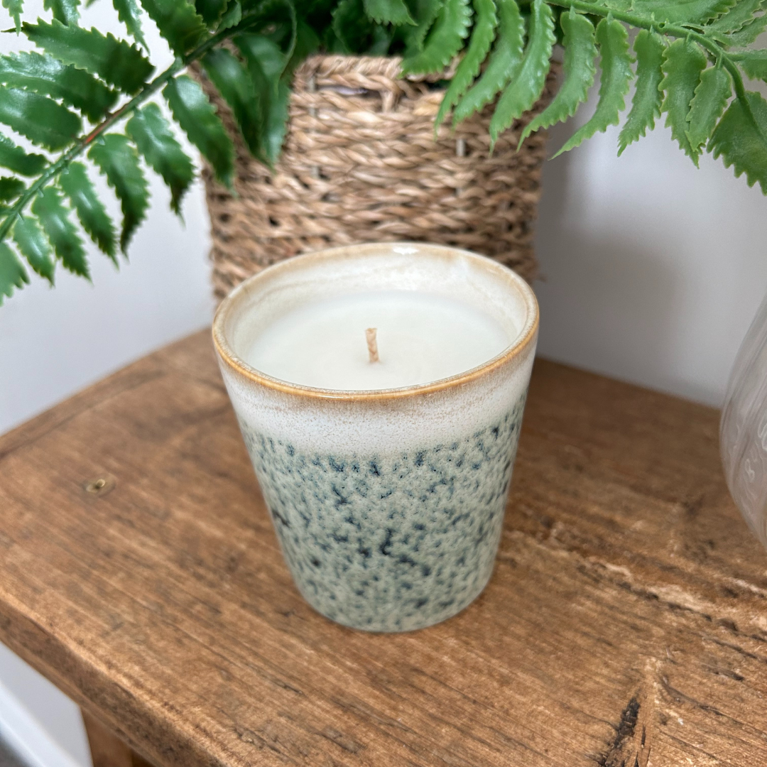 Serenity Stone Ceramic Candle Cup