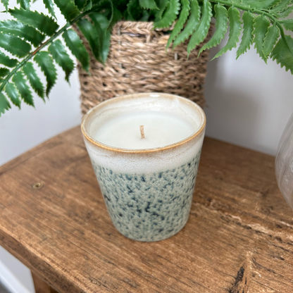 Serenity Stone Ceramic Candle Cup