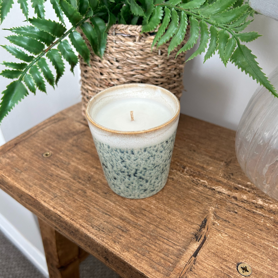 Serenity Stone Ceramic Candle Cup