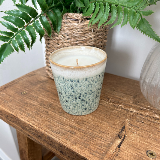 Serenity Stone Ceramic Candle Cup