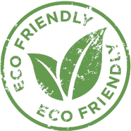 Green eco-friendly icon symbolizing sustainability.